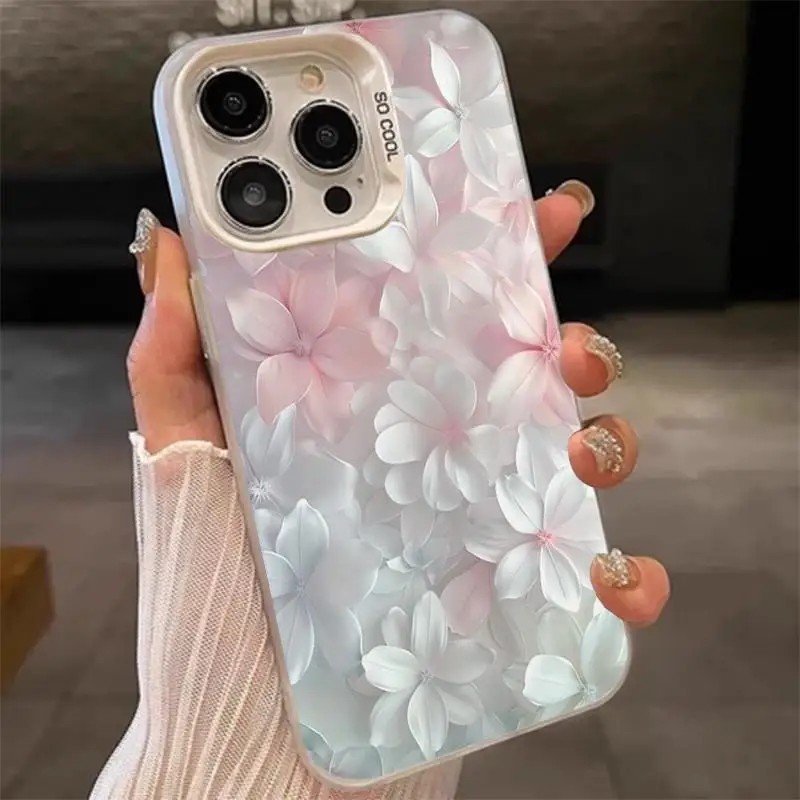 Perfume Pure Xs - Funda con Diseño de Flores Rosadas